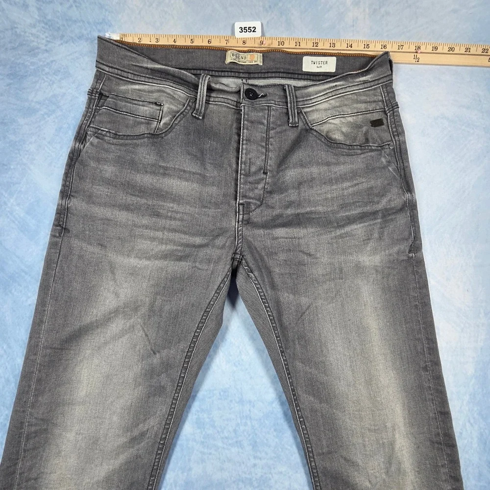 Blend Twister Slim Fit Grey Jeans Mens 32x32 Button Fly Denim Pants